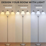 HOMCOM Arc Tree Floor Lamp with 3 Rotating Lights, 3 Colour Temps