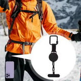 Retractable Anti-Theft Phone Tether with Belt Clip, Steel Wire Lanyard – Secure Phone Holder for Bags