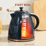 HOMCOM 3000W Rapid Boil Honeycomb Kettle, 1.7L with Boil-Dry Protection and Removable Filter – Dark Blue