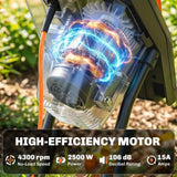 Outsunny 2500 W Electric Wood Chipper with 45L Collection Bag, 4300 RPM, 44 mm Cutting Diameter – Garden Shredder