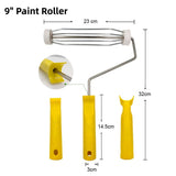11-Piece Paint Roller Set with Extendable Pole – Roller Frames, Sleeves, Paint Tray for Walls & Ceilings
