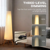 HOMCOM Dimmable Nordic Tripod Floor Lamp, 153cm – White