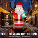 Outsunny 8ft Inflatable Santa with LED Lights