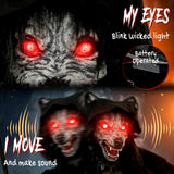 HOMCOM Halloween Standing Werewolf Animated Decoration with Light-Up Eyes, Sound and Touch Activated