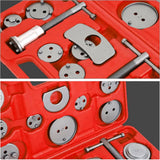 23-Piece Universal Brake Caliper Piston Rewind Tool Kit with Adapters and Hard Case – Disc Brake Wind Back Set