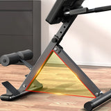 Foldable Roman Chair Hyperextension Bench with 5-Level Height Adjustment – Back & Core Workout Bench, 150kg, Black