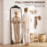 HOMCOM Floor Mirror, 50 x 160 cm Full Length Mirror with Baroque Metal Frame for Bedroom, Living Room