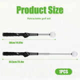 Retractable Golf Swing Trainer with Click Feedback – Portable Tempo & Grip Aid for Indoor Practice