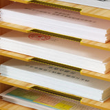 Multi-Layer Wooden Desktop Document Organiser – Office Desk File Storage for Paper and Magazines