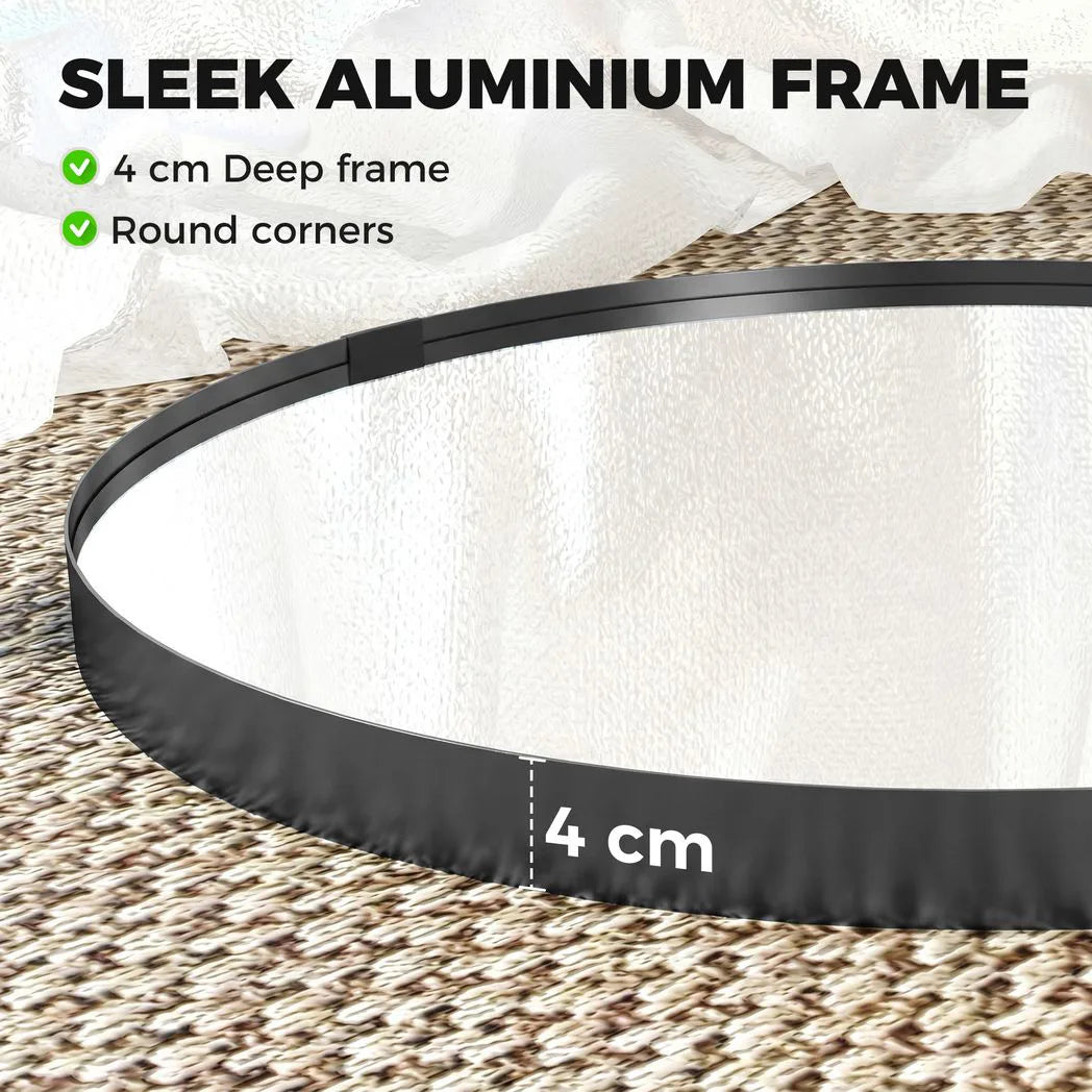 HOMCOM Round Wall Mirror 61 cm