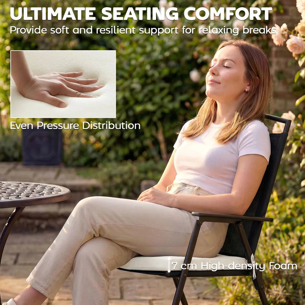 Outsunny Set of 6 Outdoor Seat Cushions with Machine Washable Cover