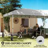 Outsunny 3 x 6 m Pop Up Gazebo with 6 Sidewalls – UV50 Garden Party Tent with Mesh Windows & Wheeled Bag, White