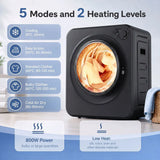 HOMCOM 4kg Front Load Tumble Dryer with 400W/800W Heat Settings – Compact Wall-Mount Laundry Dryer, Black