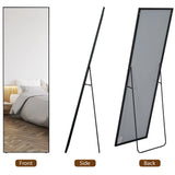 HOMCOM Full Length Mirror, Aluminium Alloy Framed Full Body Mirror with Tempered Glass