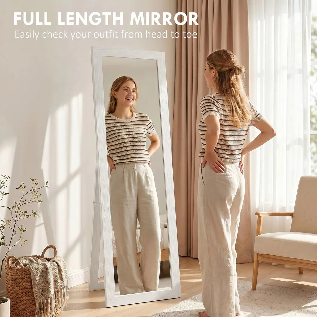 HOMCOM 37 x 157 cm Full Length Mirror – White