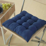 4 Pack Tie-On Seat Pad Cushions for Dining, Garden & Kitchen Chairs – 38 x 38cm, Soft Polyester Fill, Blue