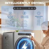 HOMCOM 5kg Compact Vented Tumble Dryer with 40–60°C Settings and Anti-Crease Function – Silver Tone