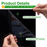 Static Cling Aquarium Background Film, 200 x 40cm – Black Fish Tank Backdrop Sticker, DIY Cut to Fit