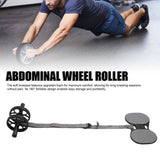 Abdominal Wheel Roller with Automatic Rebound Pull Straps & Foldable Knee Pad – Dual-Wheel Core Trainer for Men & Women