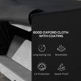 Outsunny 205 x 124 cm Three-Seater Swing Chair Protective Cover – Oxford Cloth Garden Cover, Black