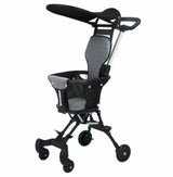 Lightweight Foldable Baby Stroller with Two-Way Seat, Canopy & Double Brakes – Travel Pushchair, Black