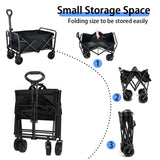 Heavy Duty Foldable Garden Trolley Cart Wagon with Telescopic Handle, 150kg – Beach, Camping and Festival Trolley