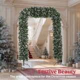 HOMCOM 8.2 ft Snow Frosted Christmas Tree Arch