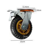 4 x 150mm Heavy Duty Swivel Castor Wheels with Brakes – Non-Marking Rubber, 300kg Combined Load