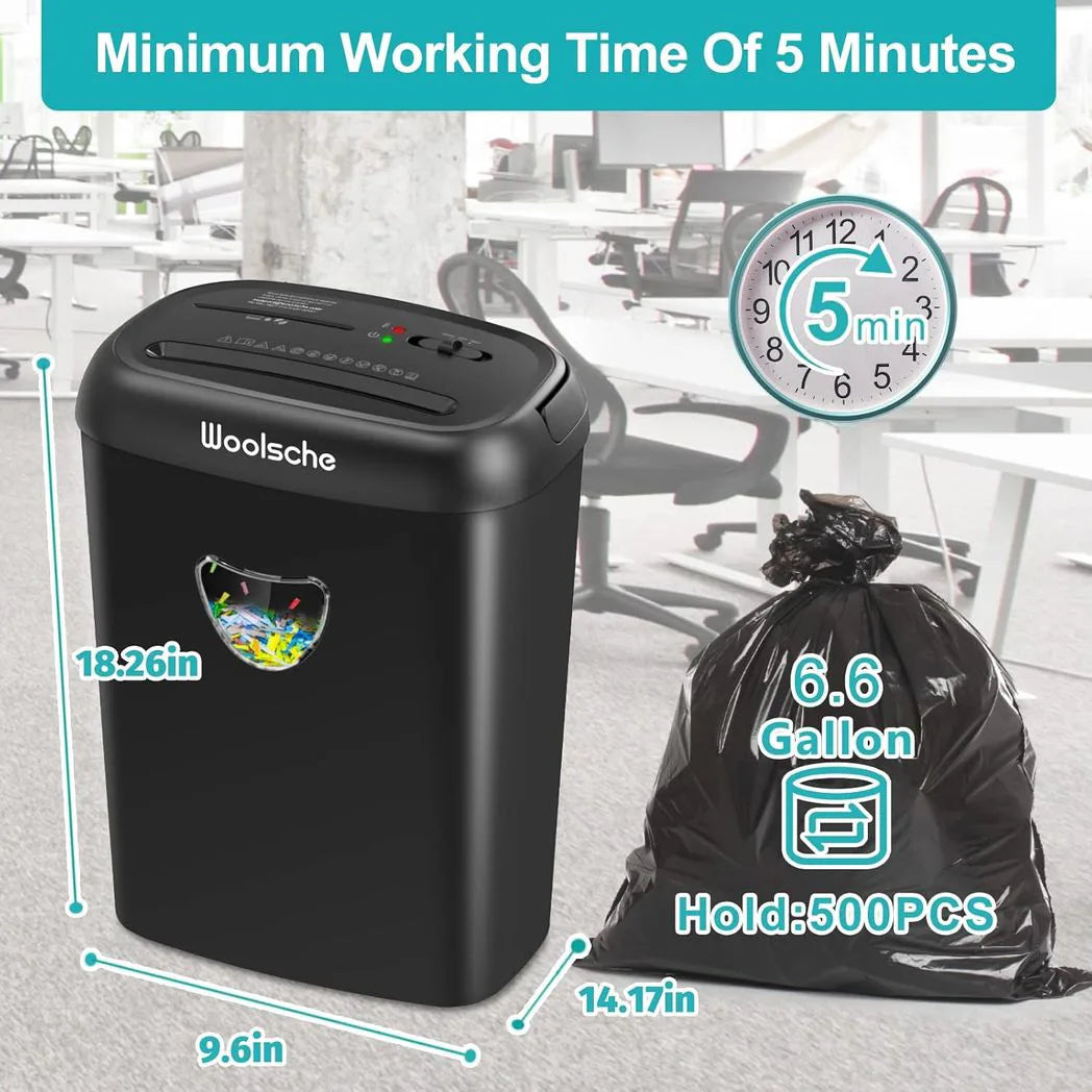 Paper Shredder, 14 Sheet Cross Cut, 6.6 Gallon Basket, P-4 Security Level, 3 Mode Design - Jam Proof Heavy Duty Shredder for Home and Office