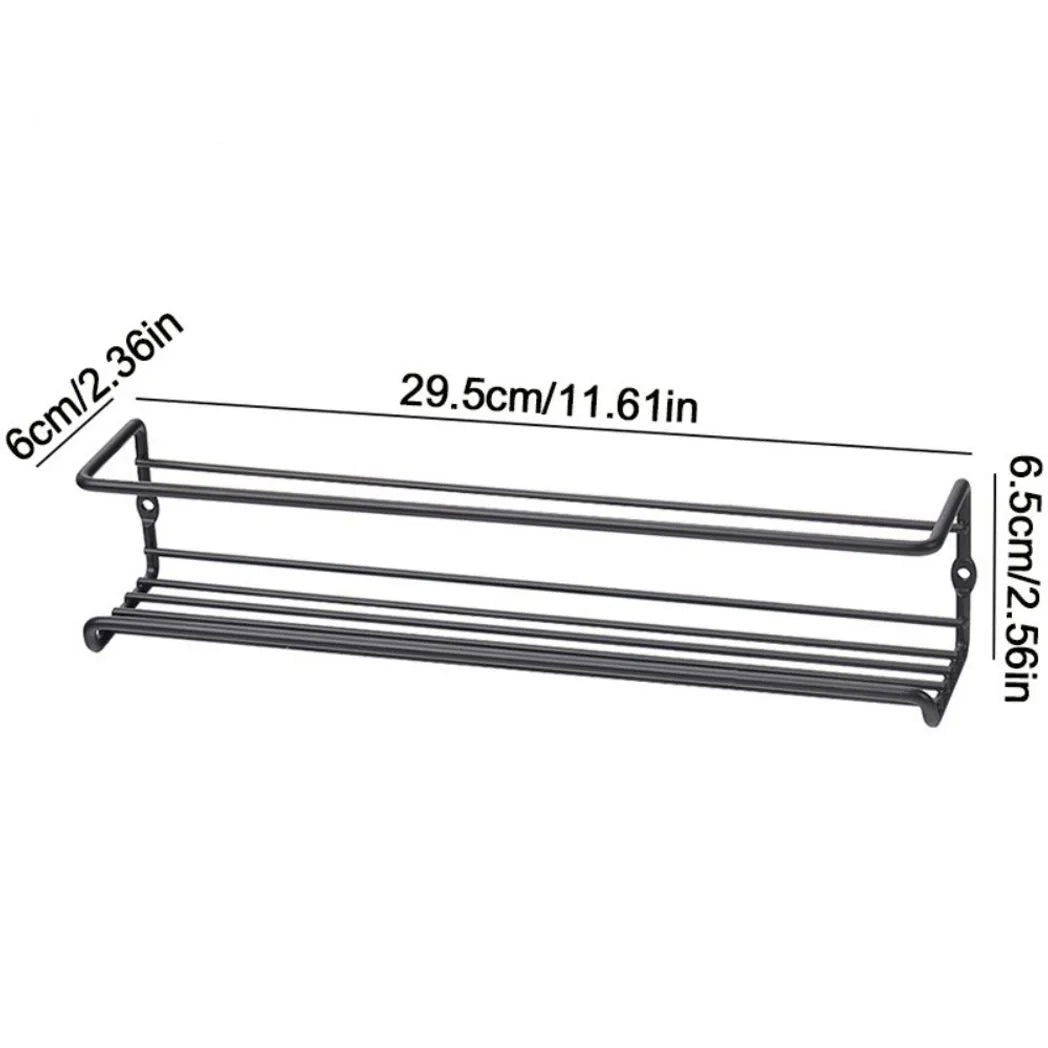 4PCS Spice Herb Jar Rack Holder For Kitchen Door Cupboard Storage Wall Mounted