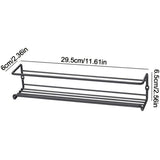 4PCS Spice Herb Jar Rack Holder For Kitchen Door Cupboard Storage Wall Mounted