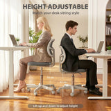 Vinsetto Small Armless Office Chair with Curved Back – Ergonomic Swivel Mesh Desk Chair, Dark Grey