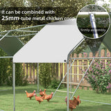PawHut Chicken Perch Roosting Ladder with Four Tiers – Wooden and Galvanised Steel Jungle Gym for Coop, Backyard Farm