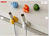 Thumb-Shaped Silicone Self-Adhesive Wall Hooks – Key, Cable and Accessory Holders, Assorted Colours
