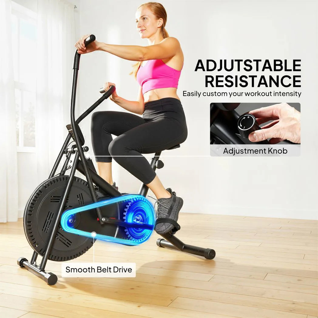 SPORTNOW Exercise Bike with Adjustable Seat, LCD Display and Silent Belt Drive – Home Gym Cardio