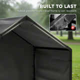 PawHut Outdoor Dog Shade Shelter with Canopy – Steel Frame Dog House for Small, Medium & Large Breeds