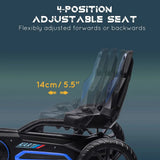 HOMCOM Kids Pedal Go Kart with Adjustable Seat, EVA Wheels and Handbrake – Ride On for Ages 3-8, Blue