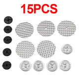 Heat Shield Repair Kit, 15-Piece Metal Exhaust Heat Shield Fixing Set – OEM N90796501, Silver