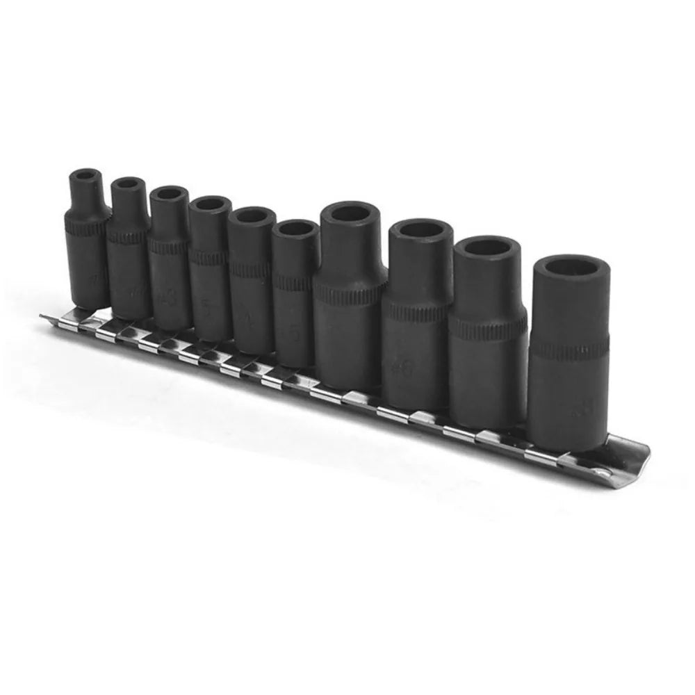 10 Piece Magnetic Tap Socket Set, 1/4" & 3/8" Drive – Tap Holders for Thread Cutting Taps M1.5 to M14