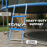 SPORTNOW 2-Step Trampoline Ladder with Wide Non-Slip Steps & Universal Hook – Galvanised Steel, 150kg Capacity