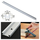 Aluminium T-Slot T-Track Mitre Rail 800mm for Woodworking Jigs and Fixtures – Silver, Suits T-Screws