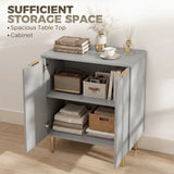 HOMCOM Sideboard Buffet Cabinet with Adjustable Shelf and Metal Legs – Modern Kitchen Storage Cupboard, Grey
