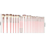 25-Piece Makeup Brush Set with Synthetic Bristles – Foundation, Concealer, Blush and Eyeshadow Brushes, Pink