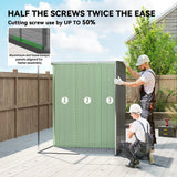 Outsunny 5 x 3.5ft Metal Garden Storage Shed with Sliding Door and Roof Vents – Waterproof, Light Grey