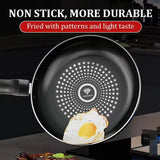 24cm Non-Stick Frying Pan with Diamond Pattern – Induction Compatible, Red