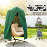 Outsunny Hanging Egg Chair Cover, 190 x 128 cm – Waterproof UV Resistant Oxford Cloth with Zip, Green