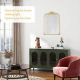 HOMCOM Wall Mirror, Decorative Baroque Mirror with Metal Frame, for Bedroom and Living Room, 60 x 87 cm
