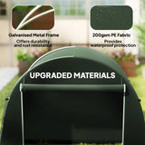 Outsunny 8 x 4 ft Garden Storage Tent, Waterproof Bike Shelter with Roll-Up Zip Door, Green
