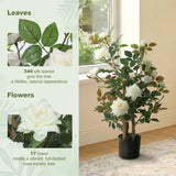 HOMCOM 90cm Artificial Rose Tree