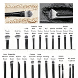 25-Piece Makeup Brush Set with Synthetic Bristles – Foundation, Concealer, Blush and Eyeshadow Brushes, Black